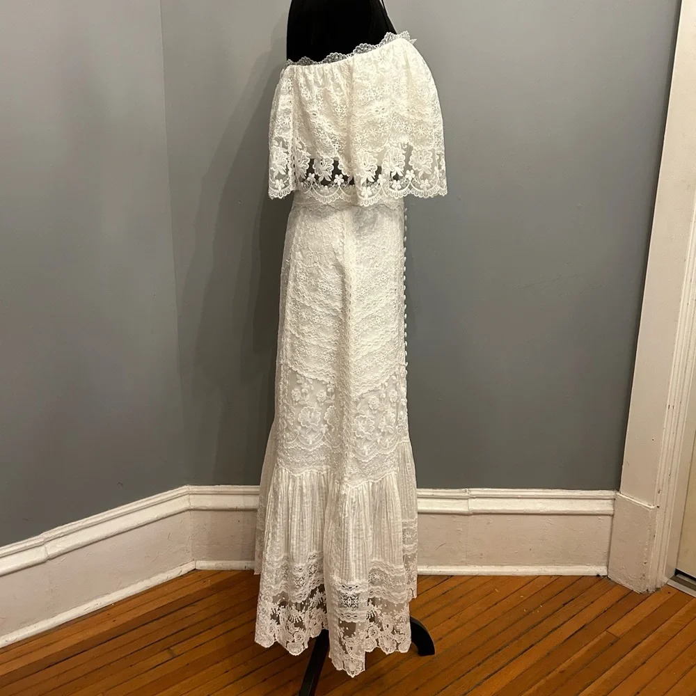 SALONI Skirt & Top in Ivory Lace, size 6 - Picture 7 of 16